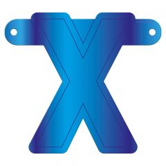 Banner letter x blauw