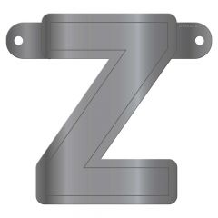 Banner letter z metallic zilver