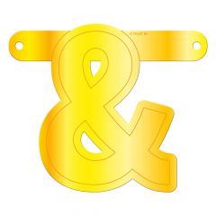 Banner letter Ampersand geel