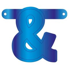 Banner letter Ampersand blauw