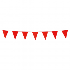 Rode Mini Vlaggenlijn - 3 meter