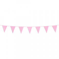 Baby Roze Mini Vlaggenlijn - 3 meter 