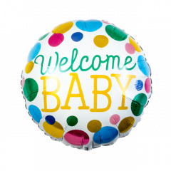 Welcome Baby Gestipte Folieballon - 45cm