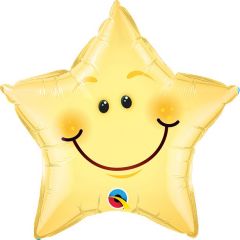 Folieballon Smiley Ster - 51cm