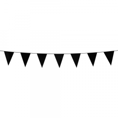 Zwarte Mini Vlaggenlijn - 3 meter