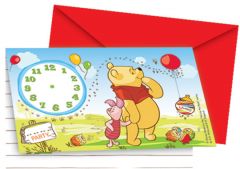 Winnie the Pooh Uitnodigingen - 6 stuks