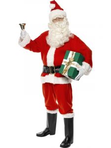 Deluxe Kerstman Kostuum - 6delig