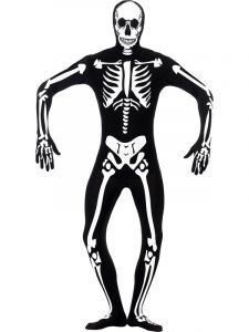 Glow in the Dark Skeleton Morph Suit - S