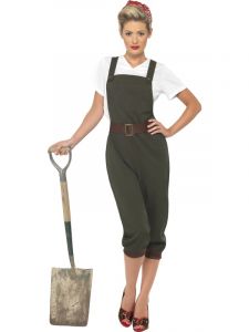 WW2 Land Girl Army Kostuum