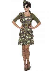 Combat Cadet Army Girl Kostuum