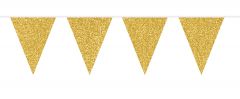Goudkleurige Glitter Vlaggenlijn - 6 meter