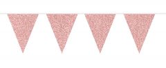 Rosé Goudkleurige Glitter Vlaggenlijn - 6 meter
