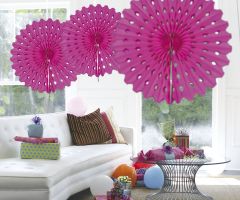 Donker Roze Honeycomb waaier - 45cm