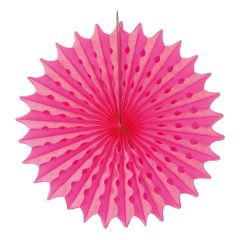 Honeycomb Waaier Neon Roze - 45cm