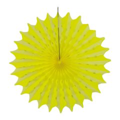 Honeycomb Waaier Neon Geel - 45cm