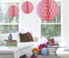 Baby Roze Honeycomb Groot Rond - 50cm