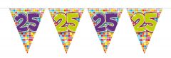 25 Jaar Mini Vlaggenlijn Birthday Blocks - 3 meter