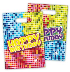 Uitdeelzakjes Birthday Blocks - 6 stuks