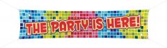 Spandoek Birthday Blocks The Party is Here - 180 x 40 cm