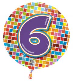 6 jaar Birthday Blocks folieballon - 43 cm