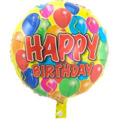 Folieballon Happy Birthday Balloons - 43cm