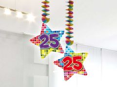 Spiraalversiering Birthday Blocks 25 jaar - 2 stuks