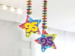 Spiraalversiering Birthday Blocks 95 jaar - 2 stuks