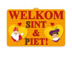 Sint en Piet Deurbord - 58x37cm