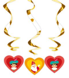 Sint en Piet Hangdecoratie - 3 stuks