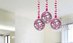 Sweet 16 Hangdecoratie - 3 stuks