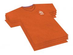 Voetbal shirt Oranje Servetten - 20 stuks