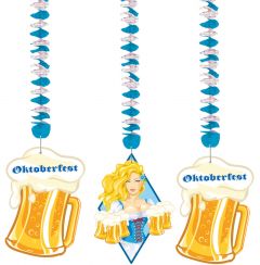 Oktoberfest Bierpullen Hangdecoratie - 3 stuks