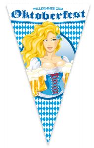 Oktoberfest Bierpullen Mega Vlag - 90x150cm