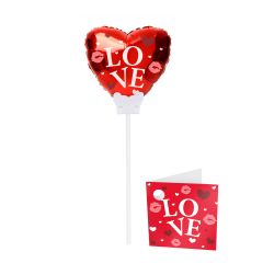 Wensballon Rood Love - 15cm