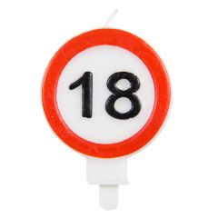 18 Jaar Verkeersbord Kaars