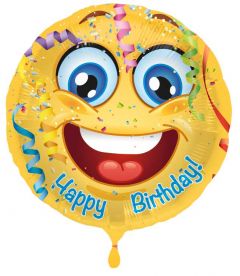 Emoticon Happy Birthday Folieballon