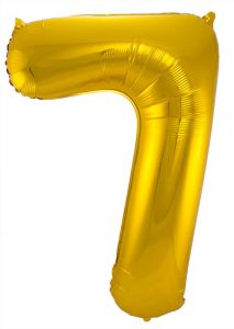 Gouden Folieballon Cijfer 7 - 86 c
