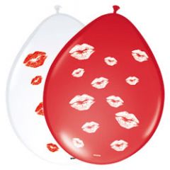 Romantische Ballonnen met Lippen - 8 stuks