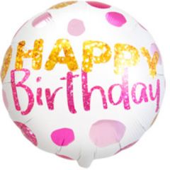 Folieballon Happy Birthday - 45cm