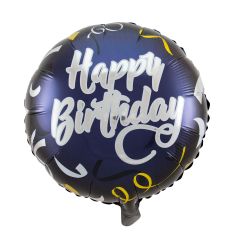 Happy Birthday Stijlvol Feest Folieballon - 45cm