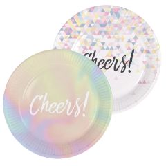 Cheers Parelmoer Borden 23cm - 6 stuks