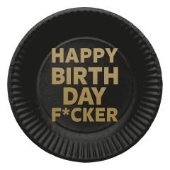 Happy Birthday Fucker Borden 23cm - 8 stuks