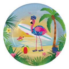 Flamingo Borden 23cm - 8 stuks