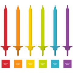 Kaarsjes Rainbow - 24stk
