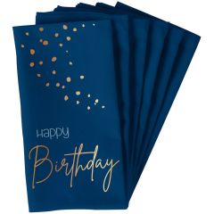 Servetten Happy Birthday Elegant True Blue - 10stk