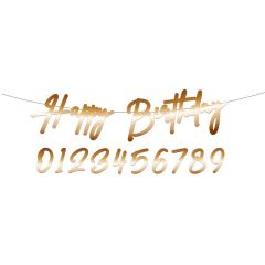 Letterslinger Happy Birthday Elegant True Blue - 1mtr