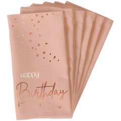 Servetten Happy Birthday Elegant Lush Blush - 10stk