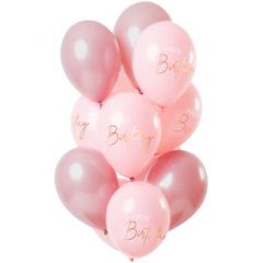 Ballonnen set Happy Birthday Elegant Lush Blush - 12stk