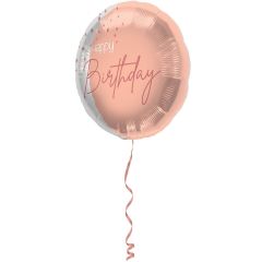 Folieballon Happy Birthday Elegant Lush Blush - 45cm