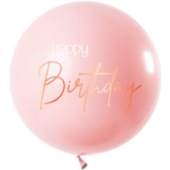 Ballon Happy Birthday Elegant Lush Blush - 80cm